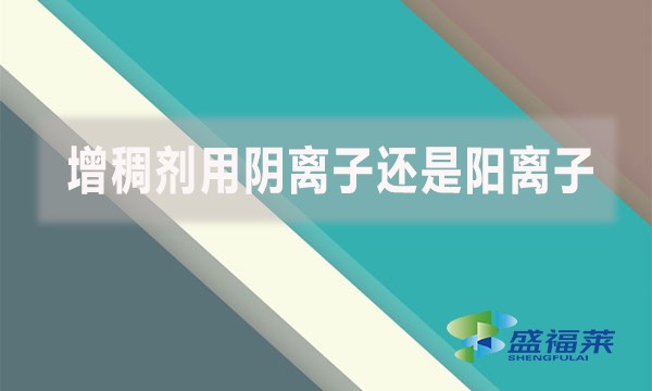 聚丙烯酰胺增稠劑用陰離子還是陽離子的？